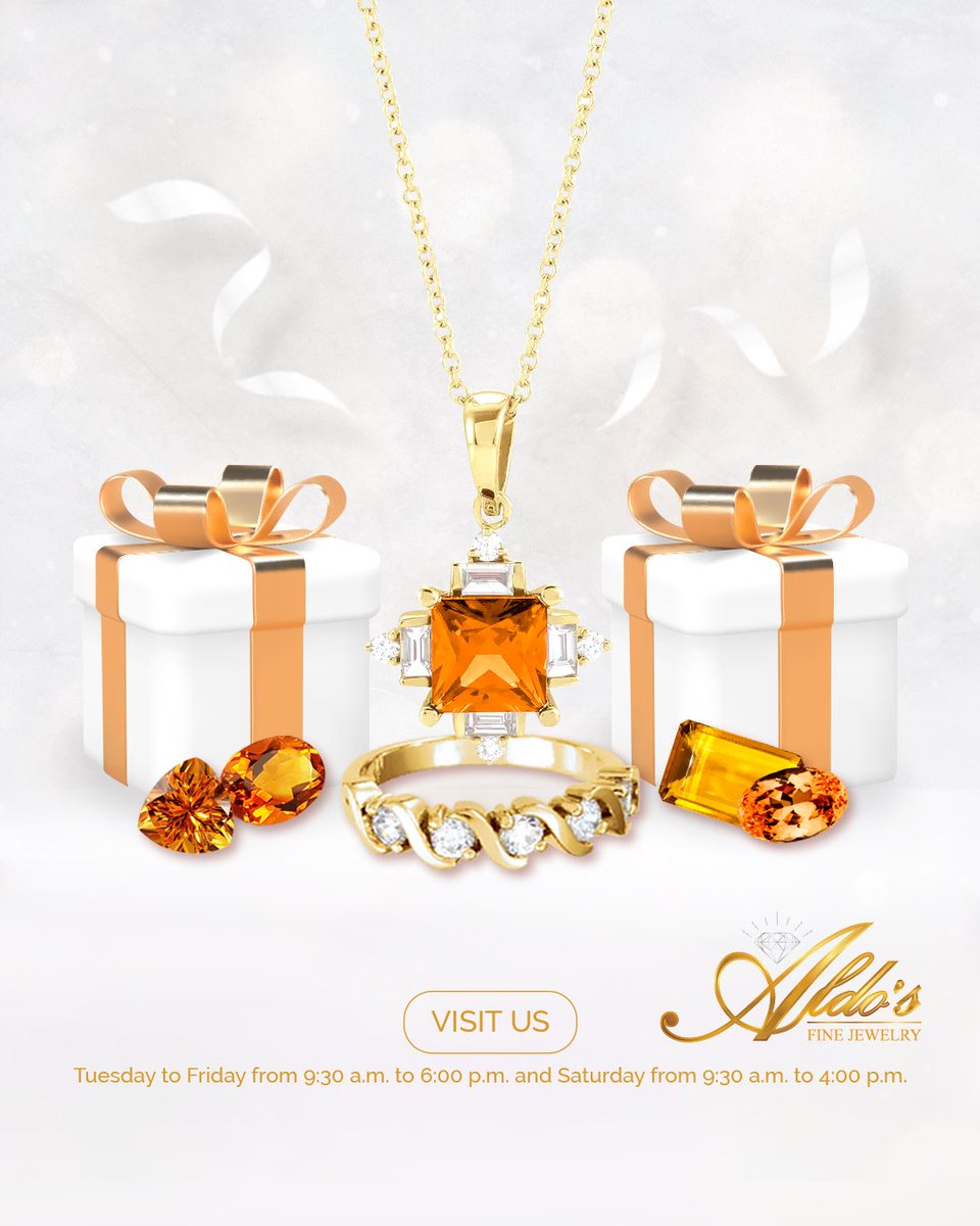 It’s citrine season! 🤩🍾🧡

Shine bright by adding our charming citrine jewelry to your everyday looks! ✨ 

Visit us today and find the right citrine jewelry to create your perfect look!

#jewelryideas #citrine #yelowgoldjewelry #supportsmallbusiness #citrinegemstone