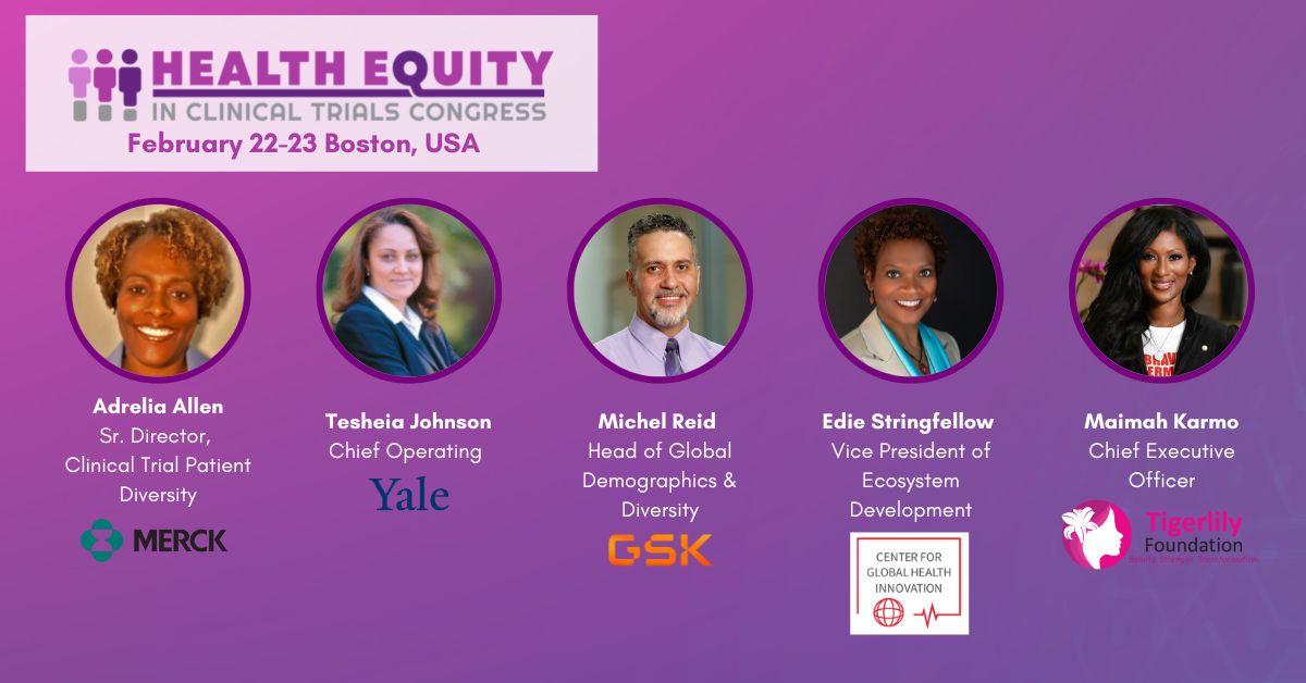 Bringing together the experts in healthcare diversity to facilitate greater collaboration and expand health equity programs, members of our world leading speaker faculty include: 
hubs.ly/Q01skZj10
 #healthequityinclinicaltrials #healthequityinclinicaltrialscongress