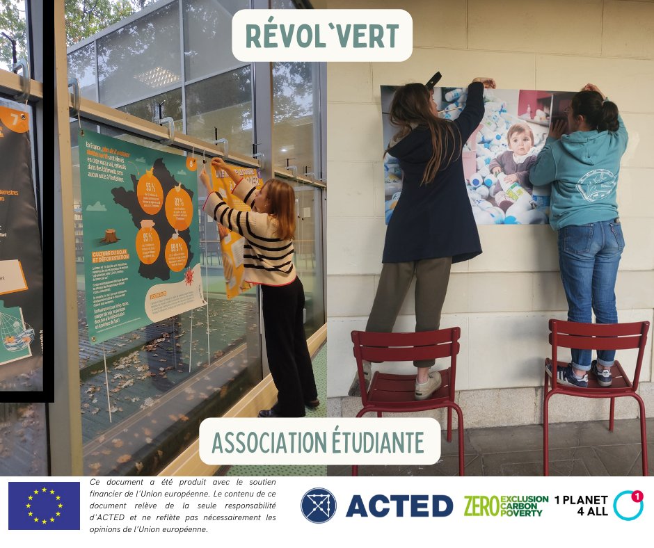 Avec le soutien de #1Planet4All, Révol'Vert,basé à Rennes a organisé avec le festival La Décou'verte une exposition sur l'alimentation éco-responsable et une autre sur les photos d'Antoine Repessé - ouvertes à tous dans les locaux de SciencesPo Rennes jusqu'en décembre #climate