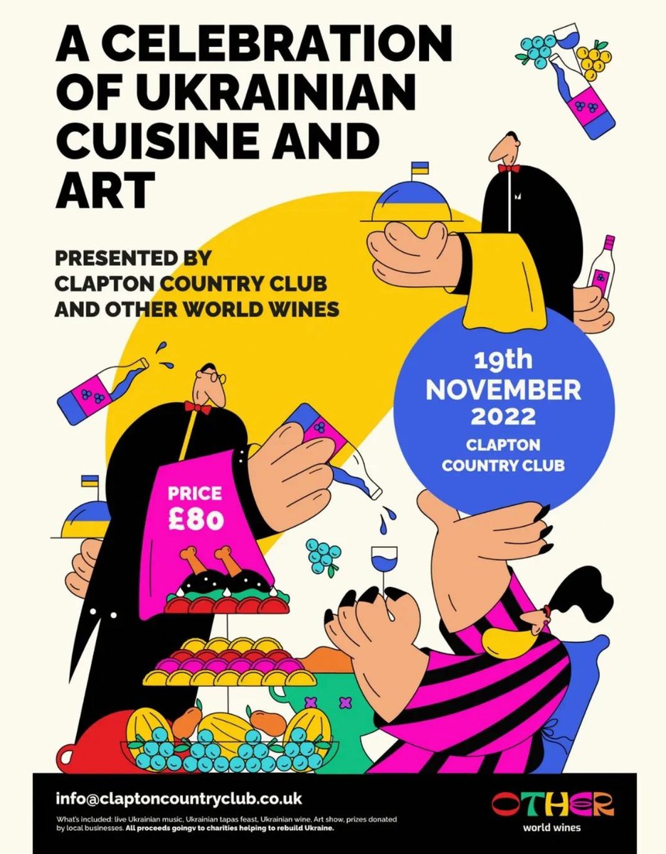 Delighted to be joining our friends <a href="/otherworldwines/">Other World Wines</a> Sat eve for a fantastic night. A few tickets left so please be quick if you'd like to join us: shorturl.at/fnQ38 Top venue, lots to enjoy and all proceeds from the evening are going to meds and helping rebuilding Ukraine.