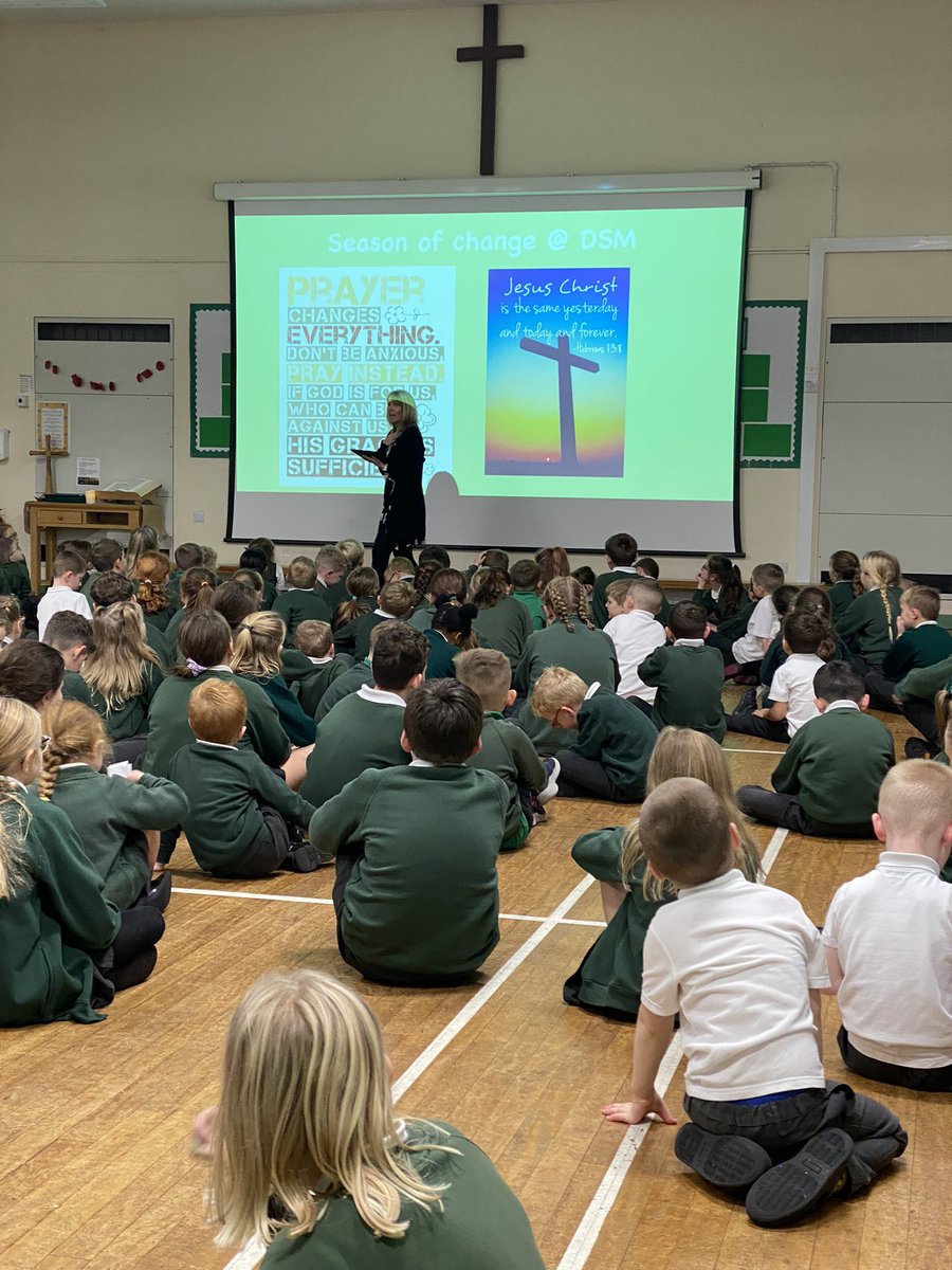 DaltonStMarys's tweet photo. We have taken part in #prayday2022 our focus for the day was season of change. In buddy collective worship we reflected on why change is important and how we can work through it. We were reminded of the Bible promise that God never changes. ##collectiveworship #SayDoPray https://t.co/OMrenrPKJT