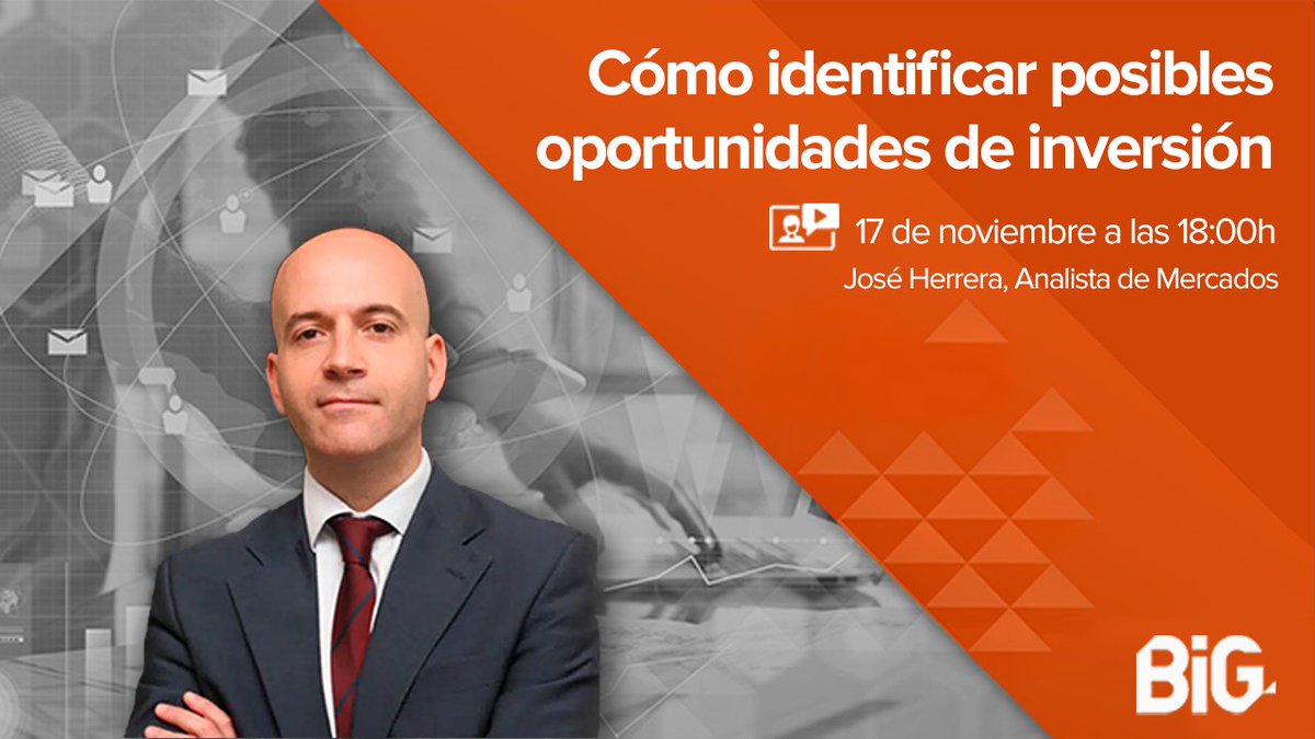 ¿Quieres saber algunas pautas sencillas para identificar oportunidades de #inversión aplicables a cualquier activo? Este jueves, en nuestro próximo #webinar, os las contamos. Es muy fácil, solo tienes que inscribirte aquí 👇 👇 👇 👇 
cutt.ly/tMmNuNZ