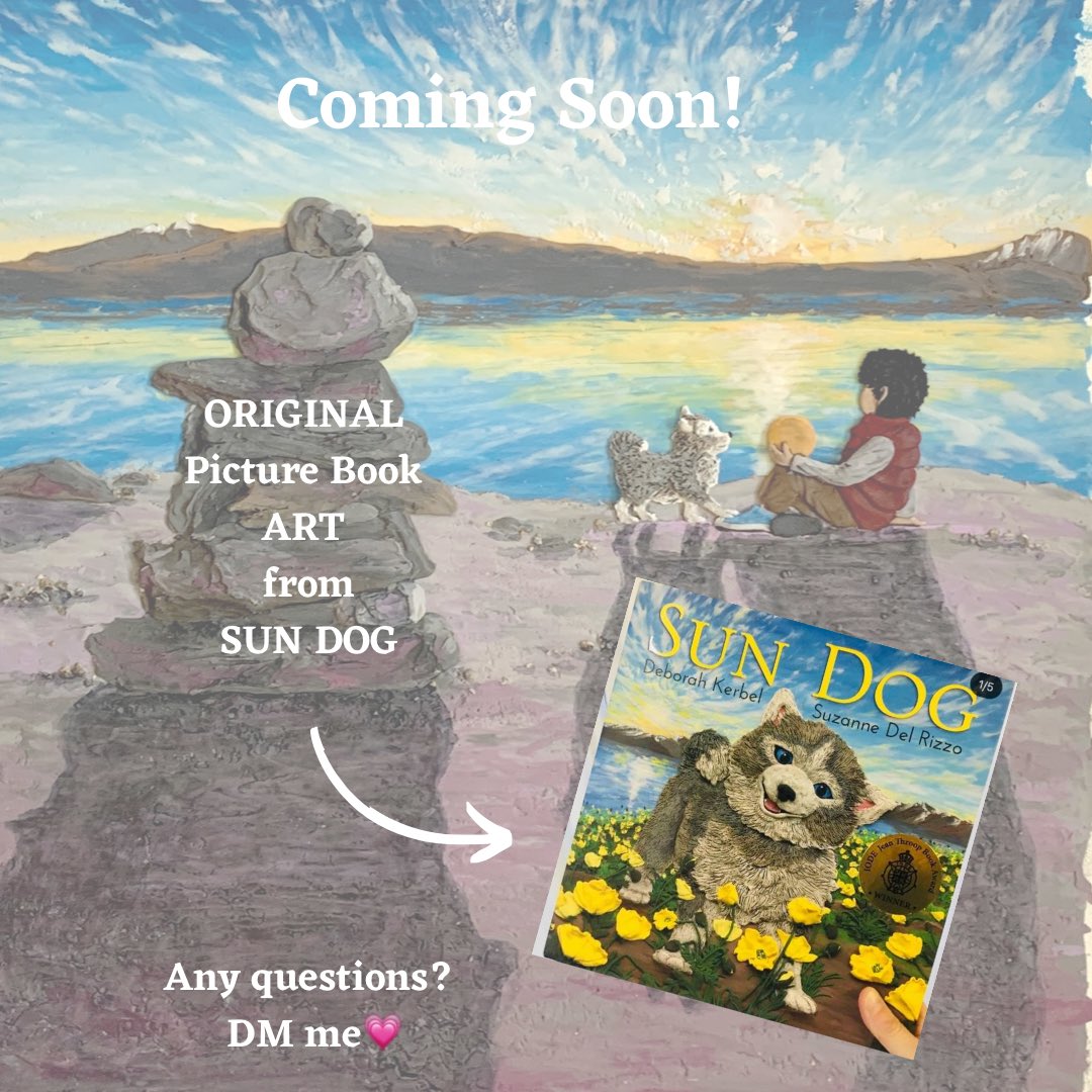 Looking for holiday gift ideas 4 animal-loving kiddos?  Coming soon: new ORIGINAL picture book art from award-winning, Sun Dog! Check out my IG ( suzannedelrizzoart ) ‘PB Art Sale ‘highlights. Available now: originals from Birds on Wishbone Street. Questions? DM me.  💗🌞🐾