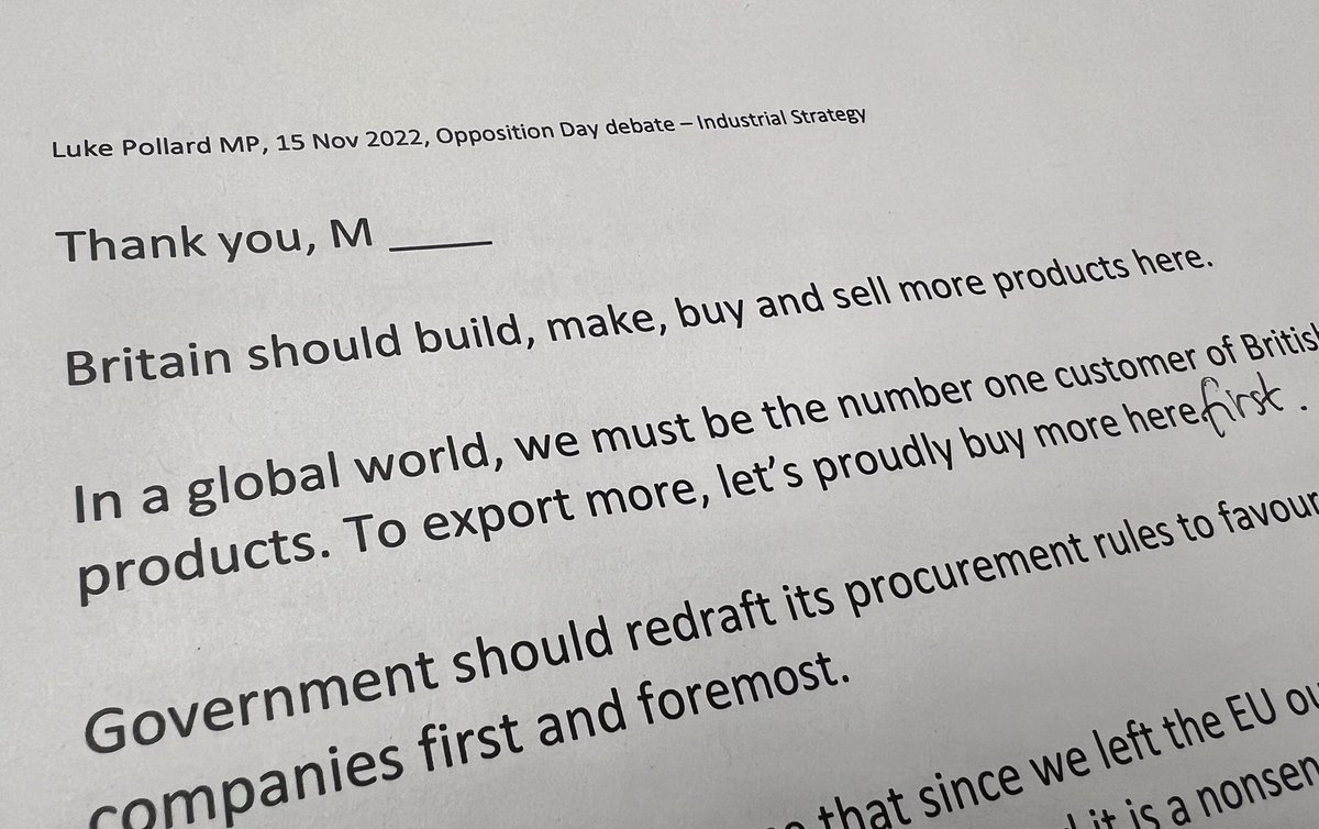 I’m in the Commons trying to speak in the debate on industrial strategy. I want to speak about how #plymouth’s marine autonomy sector is world-leading and why we need our fair share of funding as a region to help the south west achieve our potential.