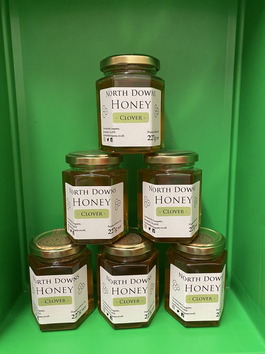 Our limited supplies of Clover honey are now available <a href="/Polhillfarmshop/">Polhill Farm Shop</a> and from Friday <a href="/macknade/">Macknade</a>