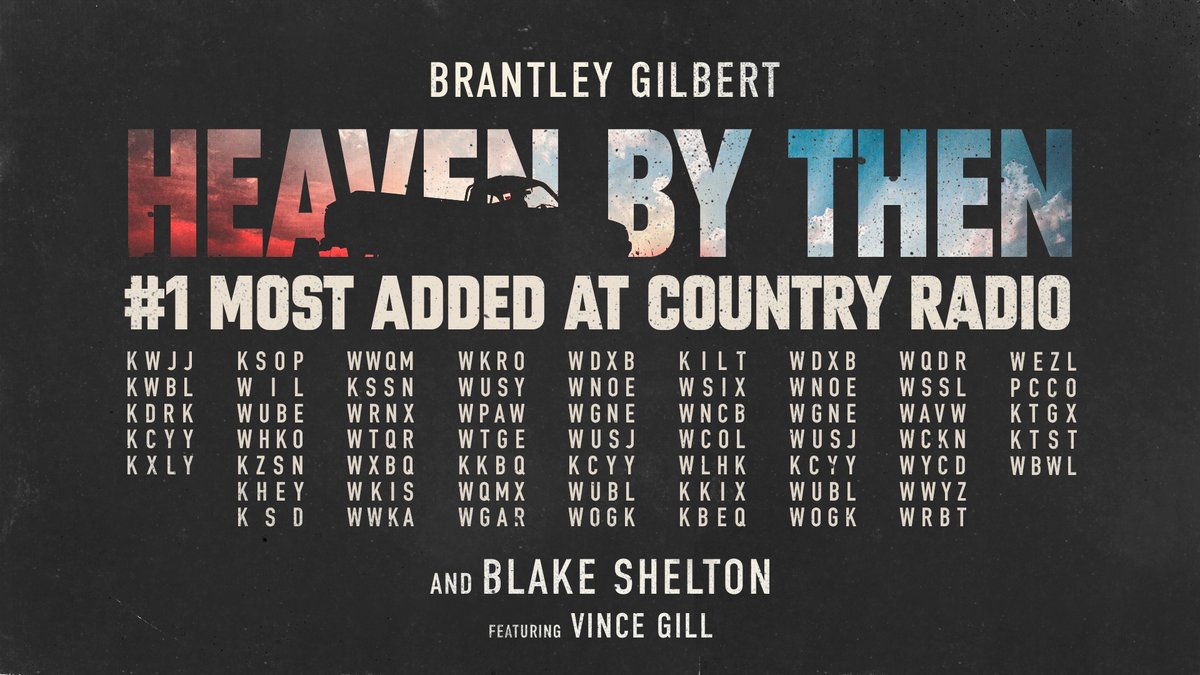 brantleygilbert's tweet image. Hell yeah! Country radio, can’t thank y’all enough for loving on this song that means so much to me. It’s so special to be able to share this one with @blakeshelton and @VGcom, and I’m proud the world is now hearing it too. Brantley.lnk.to/SoHelpMeGodTP #HeavenByThen #BGNation