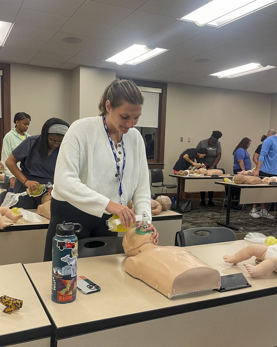 LMU-DCOM Pediatrics Club hosted an interactive learning event called 'Save a Life' where they learned to perform CPR on pediatric patients. #Pediatrics