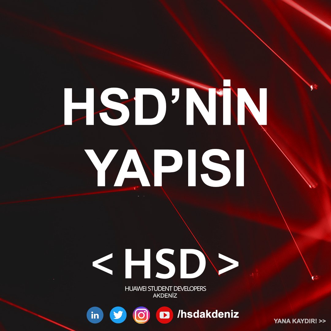hsdakdeniz's tweet photo. “HSD Yapısı Nedir?”
HSD Programı’nın yapısı 3’e ayrılıyor. Bunlar:
📌Elçiler
📌Çekirdek Üyeler
📌Üye
Yapıyı oluşturan başlıkların detaylarını öğrenmek için ekranı kaydır! ✨
#Huawei #HSD #HSDAkdeniz #HSDTurkiye #HuaweiStudentDevelopers https://t.co/ZzoODLb0jn