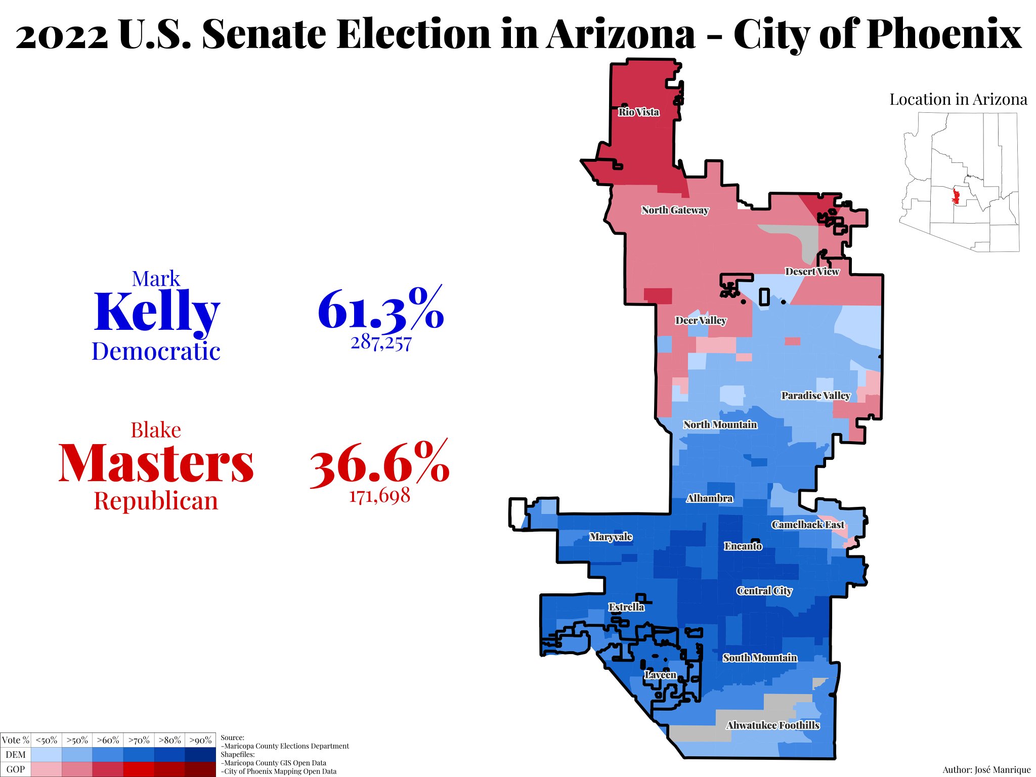 José Manrique on Twitter "Precinct Results for the Arizona Sen