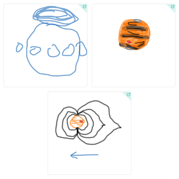 declanfleming's tweet photo. First #orbyts session with @astro__will and my heart is melting for the Jupiter portraits the team sketched as an icebreaker :) https://t.co/Q3r3GZy0ud
