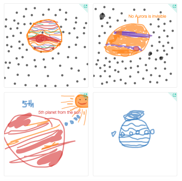 declanfleming's tweet photo. First #orbyts session with @astro__will and my heart is melting for the Jupiter portraits the team sketched as an icebreaker :) https://t.co/Q3r3GZy0ud