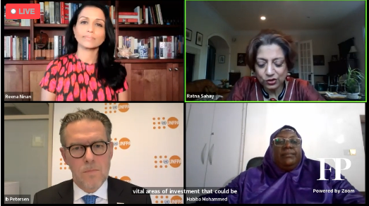ForeignPolicyPR's tweet photo. Live: exploring how investments in women &amp; girls contributes to global prosperity #TowardPeakPopulation w/ @anita_bhatia1  of @UN_Women, @Beebahmohammed of @centre4girlsed, @ibpete03 @UNFPA, Ratna Sahay of @IMFNews, &amp; Kathleen Mogelgaardof @PopInstitute: https://t.co/GBTRujudo9 https://t.co/U0oyltz7FN