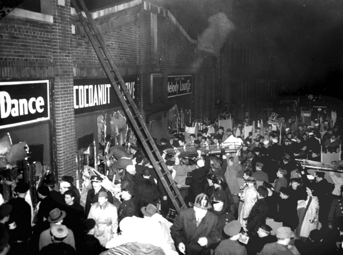 The Cocoanut Grove Fire (Boston, USA) killed 492 people, injuring 130, on November 28, 1942. This makes it the deadliest nightclub fire in USA history.

<a href="/SenecaFire72/">SenecaFire72</a> students discuss the importance of fire inspections, occupant loads, and proper exits.

#SocraticSaturday