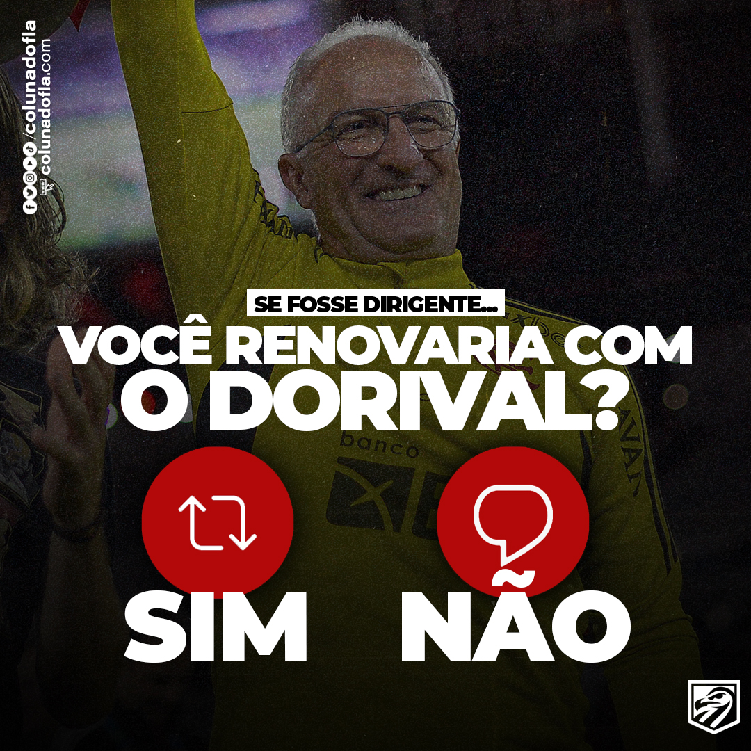 ColunadoFla's tweet image. Empresário de Dorival está no Rio para acertar renovação de contrato. 

Você renovaria com o técnico do Flamengo? 🤔 #colunadofla