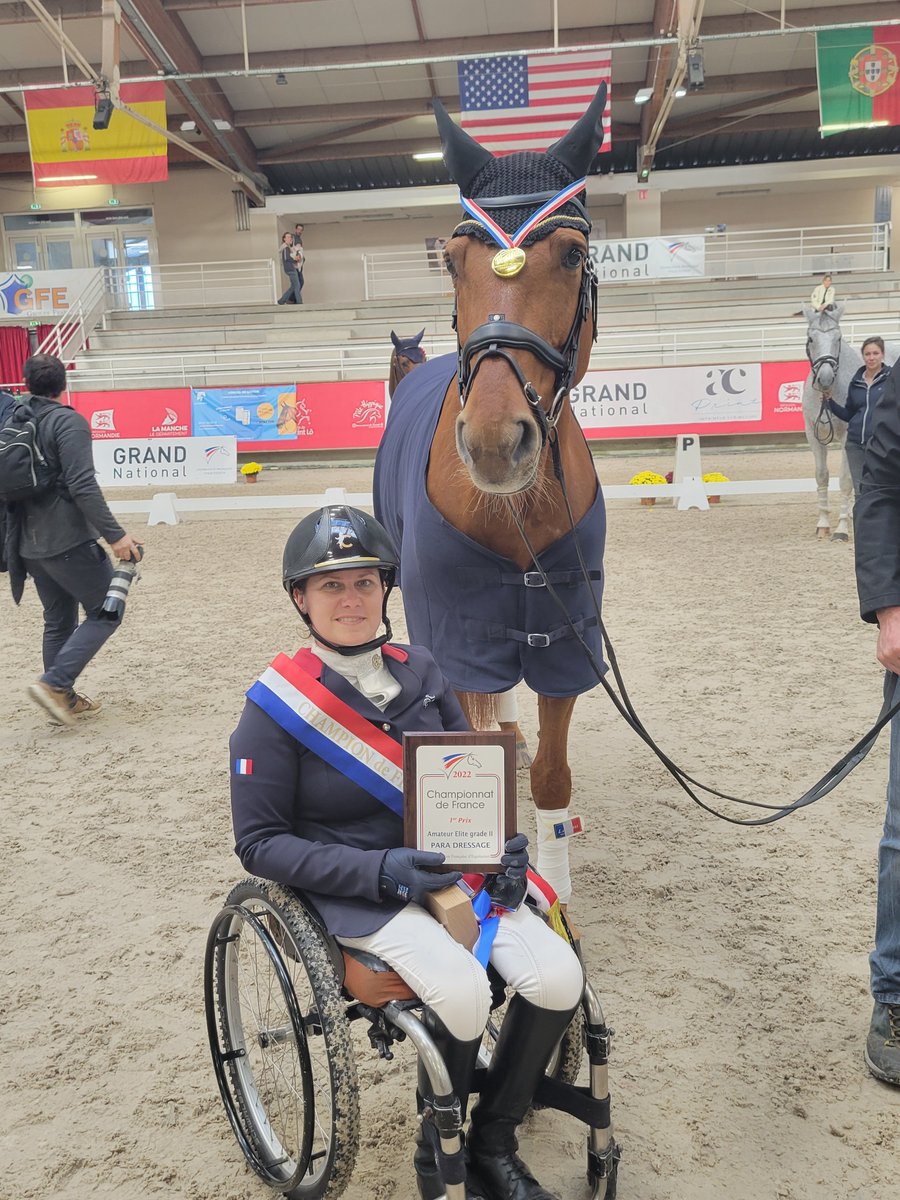 [PERFORMANCE] 

Félicitations à Céline Gerny, athlète accompagnée par le Fonds de dotation Sicame, qui a remporté le titre de #championnedefrance lors du Championnat de France de #paradressage en Normandie ce week-end !