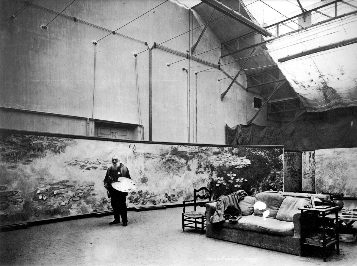 “Color is my day-long obsession, joy and torment.”

The pioneering French painter Claude Monet, born yesterday in 1840 and pictured here in his Giverny studio circa 1920.
__
#claudemonet #monet