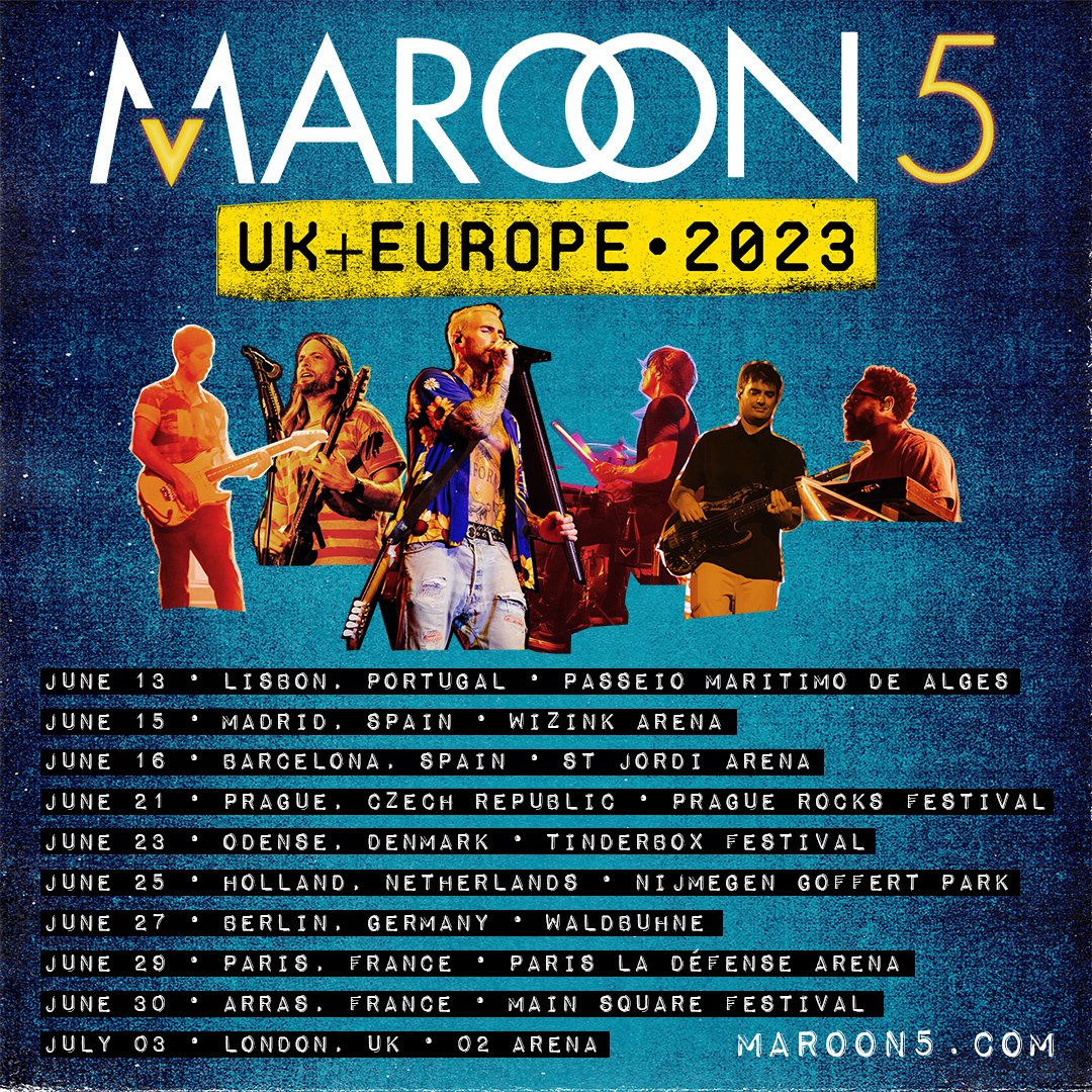 Maroon 5 on Twitter "We’re extending our world tour into Europe and