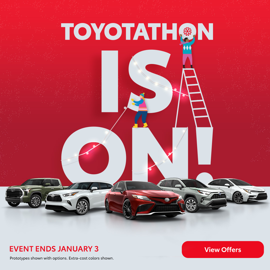 Toyotathon is here, and so are tons of models, impressive tech and Toyotacare. spr.ly/6013MsFfF