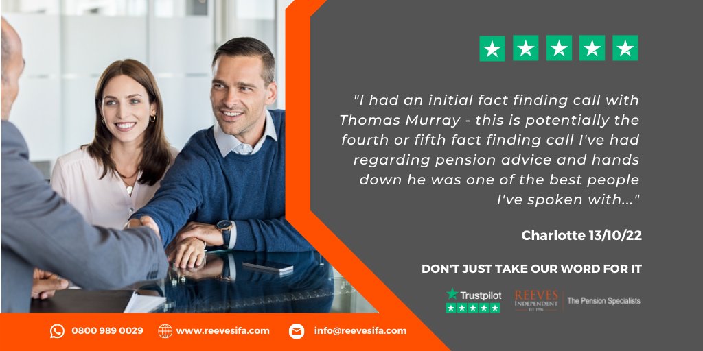 Reevesifa1's tweet photo. #Trustpilot | ⭐⭐⭐⭐⭐ Review of the week

We’ll always put a client’s needs first, so even if we aren’t the best fit for your financial situation, we’ll be honest and provide guidance on your next steps. 

Read more: https://t.co/Dym78svN95

#TestimonialTuesday https://t.co/8R5SRHgLG4