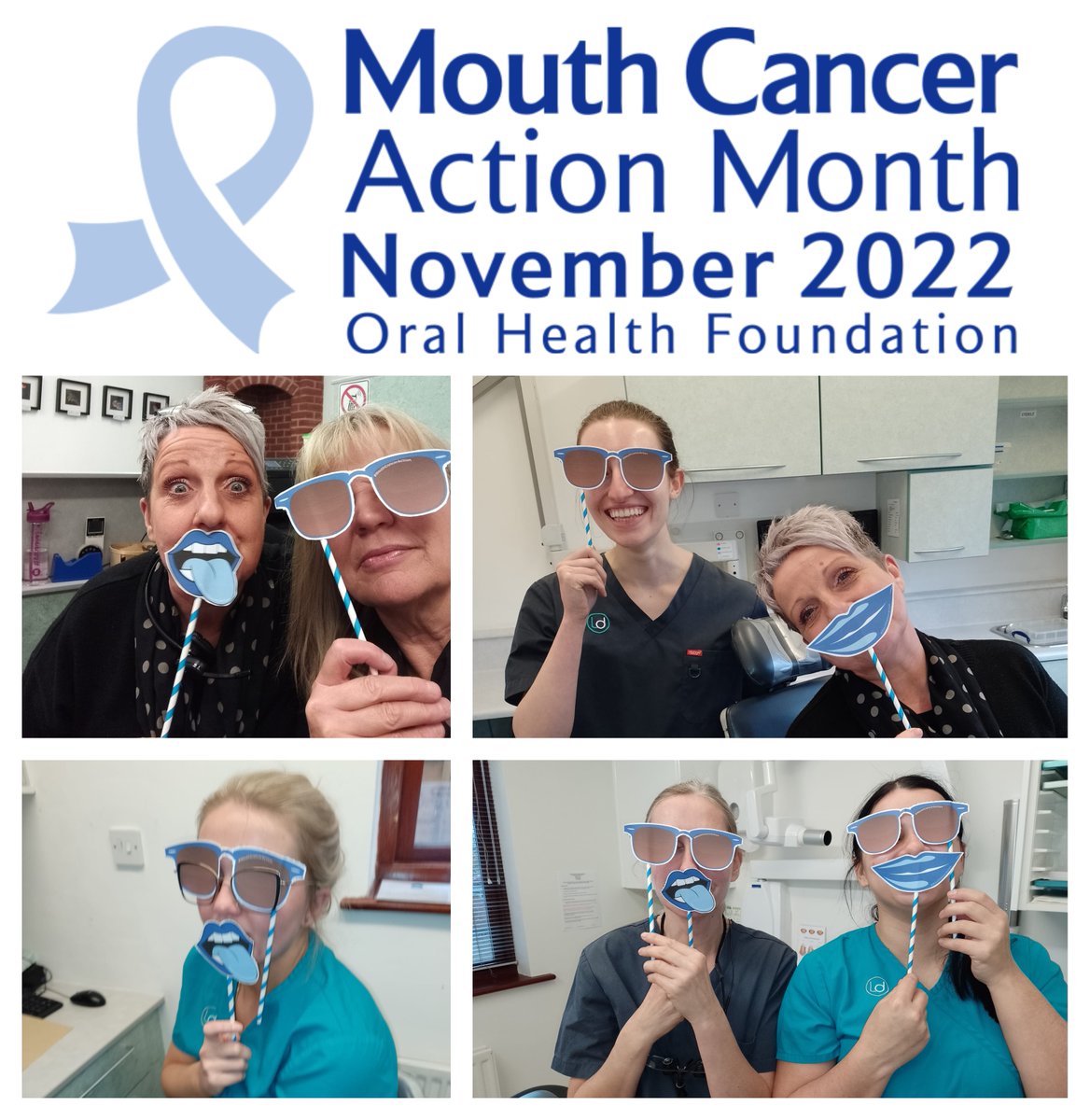 It's #bluewednesday &amp; we would like to encourage you to check your mouth for the early warning signs of mouth cancer. A 45 second check could save your life.
 #BlueLipSelfie encourages everyone to wear blue lips today as a sign of support. Here are some of the team donning theirs