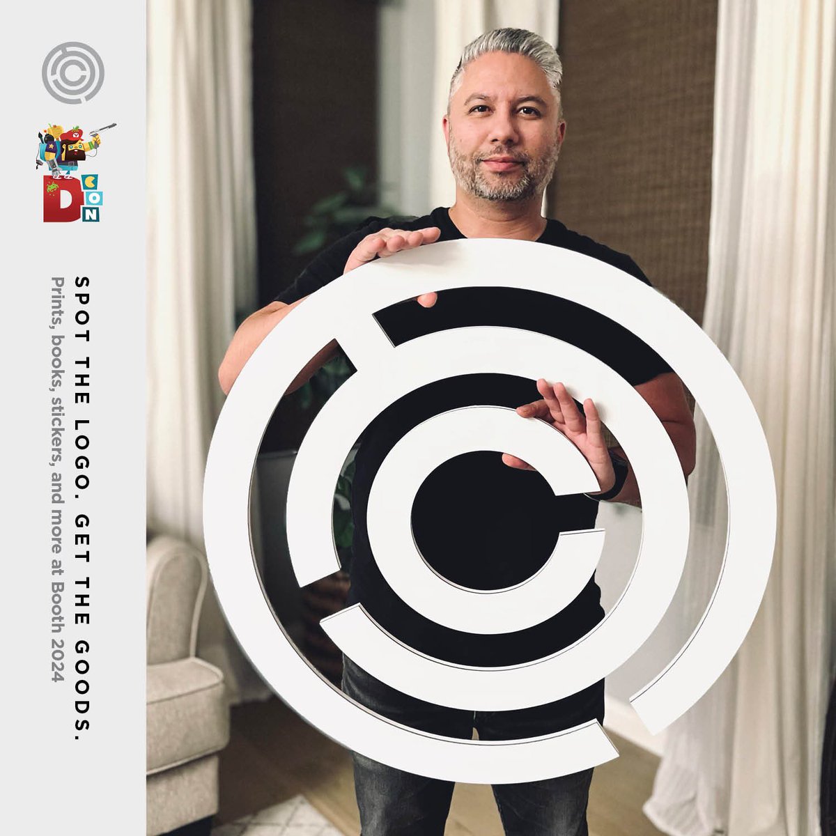 MAZEhimself's tweet photo. Spot the logo. Get the goods.
3 days left before @designercon! Look for this sign and you’ll find me. At booth 2024, I will have:
- Original + pop culture artwork
- Art books: sketch collections
- Original one-shot stories
- Stickers
See you soon! #dcon22 https://t.co/4lBzhGeizF