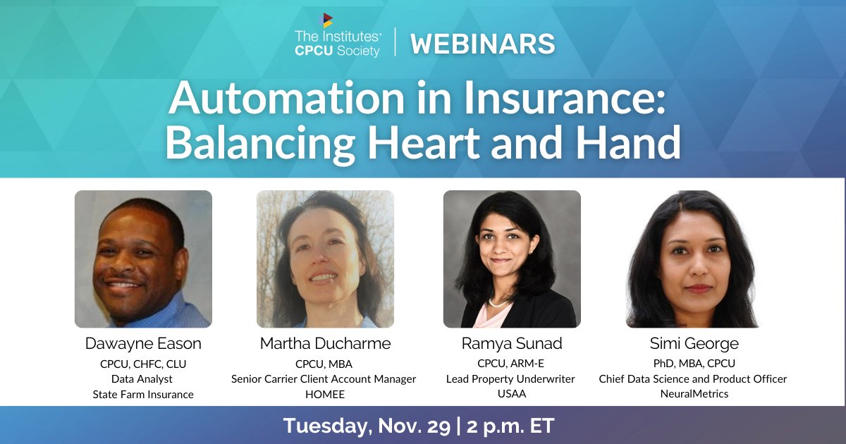 New! What does automation mean for an organization and what could it mean to the individuals that make up the organization? 

➡️Register now for this free webinar: bit.ly/3hCcpLW
