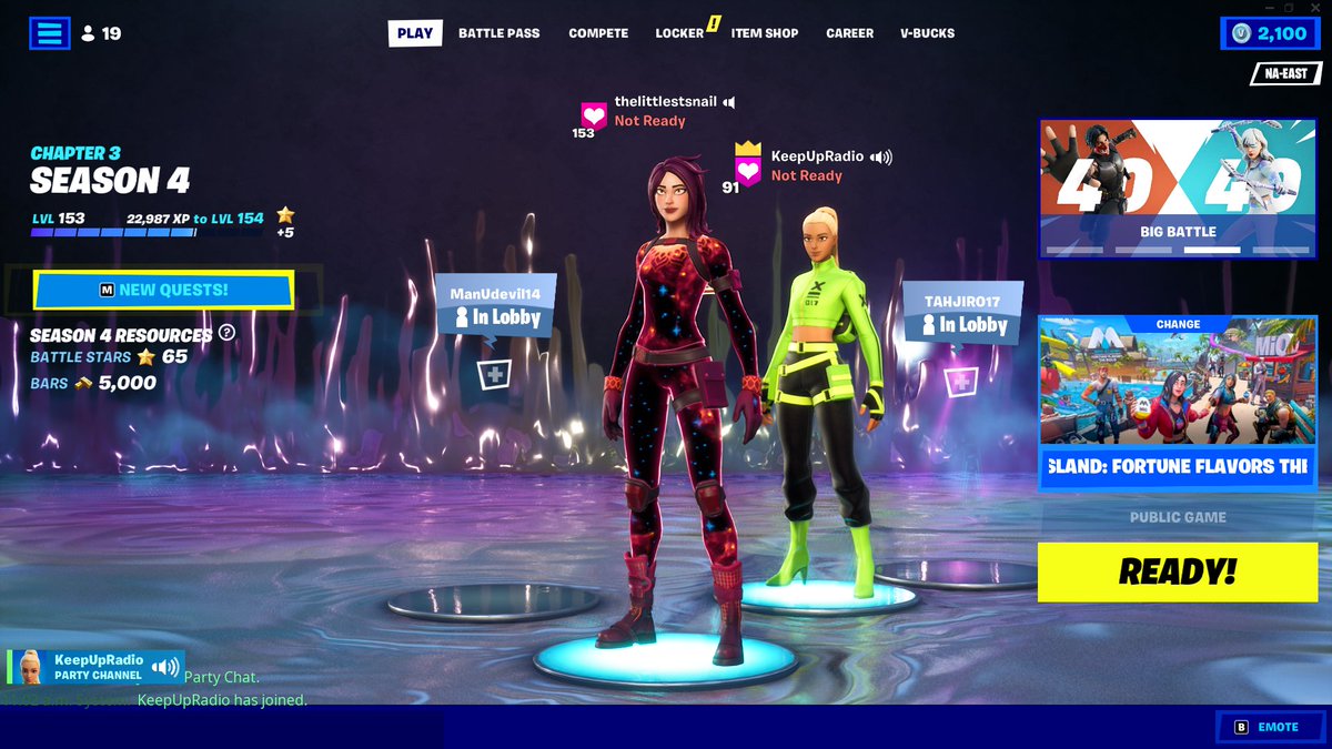 SnailFortnite's tweet photo. YOU GUYS! MiO Island: Fortune Flavors the Bold is live on Fortnite!!! I will be playing it live TODAY at 5:30PM EST. I can't wait to share this with you! See you there 🥰 https://t.co/Xf2oJ4nicc #ad #MiOLevelUp #MiOIsland #ad #MiOLevelUp #MiOIsland #FortuneFlavorstheBold https://t.co/isP69rHl2E