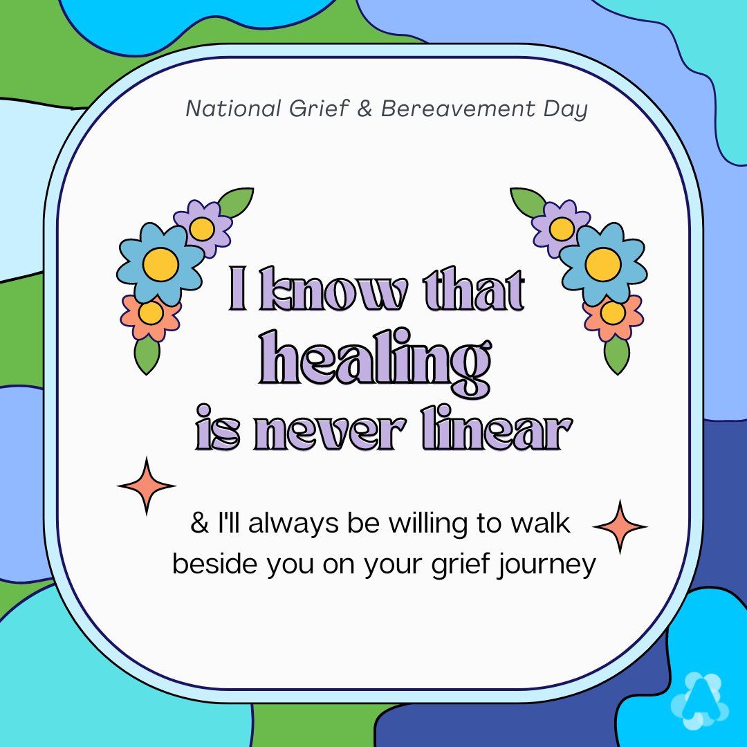 Whether it's #grief from the loss of a loved one, a job, or a relationship, your grief is valid. 

The 3rd Tuesday in November is the annual National Grief and Bereavement Day in #Canada, a great day to let a loved one who has experienced loss know that you're thinking of them 💙