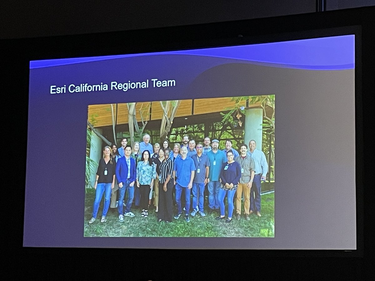 SpatialAce's tweet photo. Crystal Dorn kicks off the #Esri Pacific User Conference acknowledging #GISDay &amp; the Esri California Regional Staff #EsriPUC #GIS #ArcGIS #URISA https://t.co/V7ONabAHpn