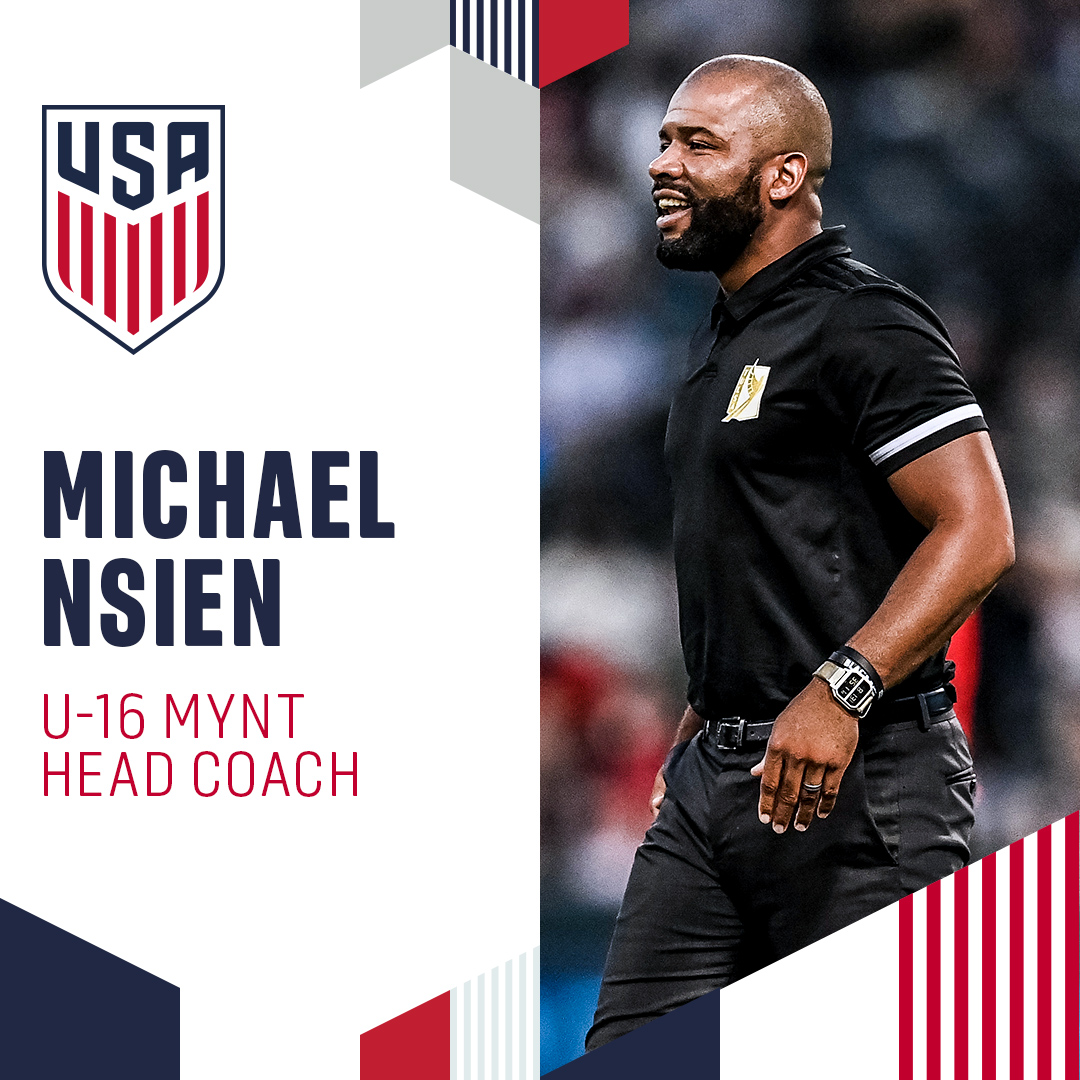 From the Sooner State ➡️ the 🔴, ⚪️ &amp; 🔵

Welcome <a href="/michaelnsien/">Michael Nsien</a>, our new #U16MYNT head coach! 👋 » ussoc.cr/NsienU16