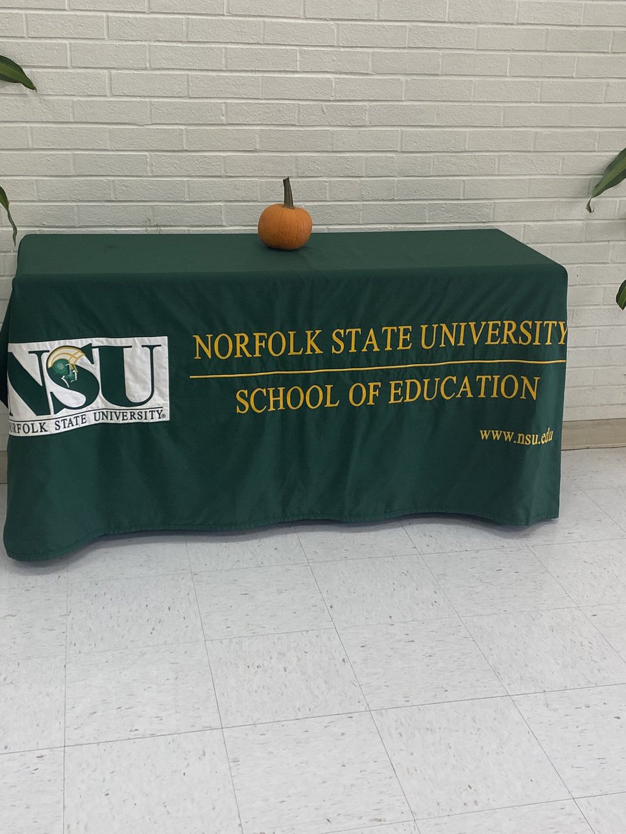Loving my time here at my alma mater Norfolk State University 💚💛! I met a former student-truly the highlight of my day!!! I gained some possible substitutes—this way when they finish their program they can just move right into a vacancy!😉 @DrNRountree #NSU #behold