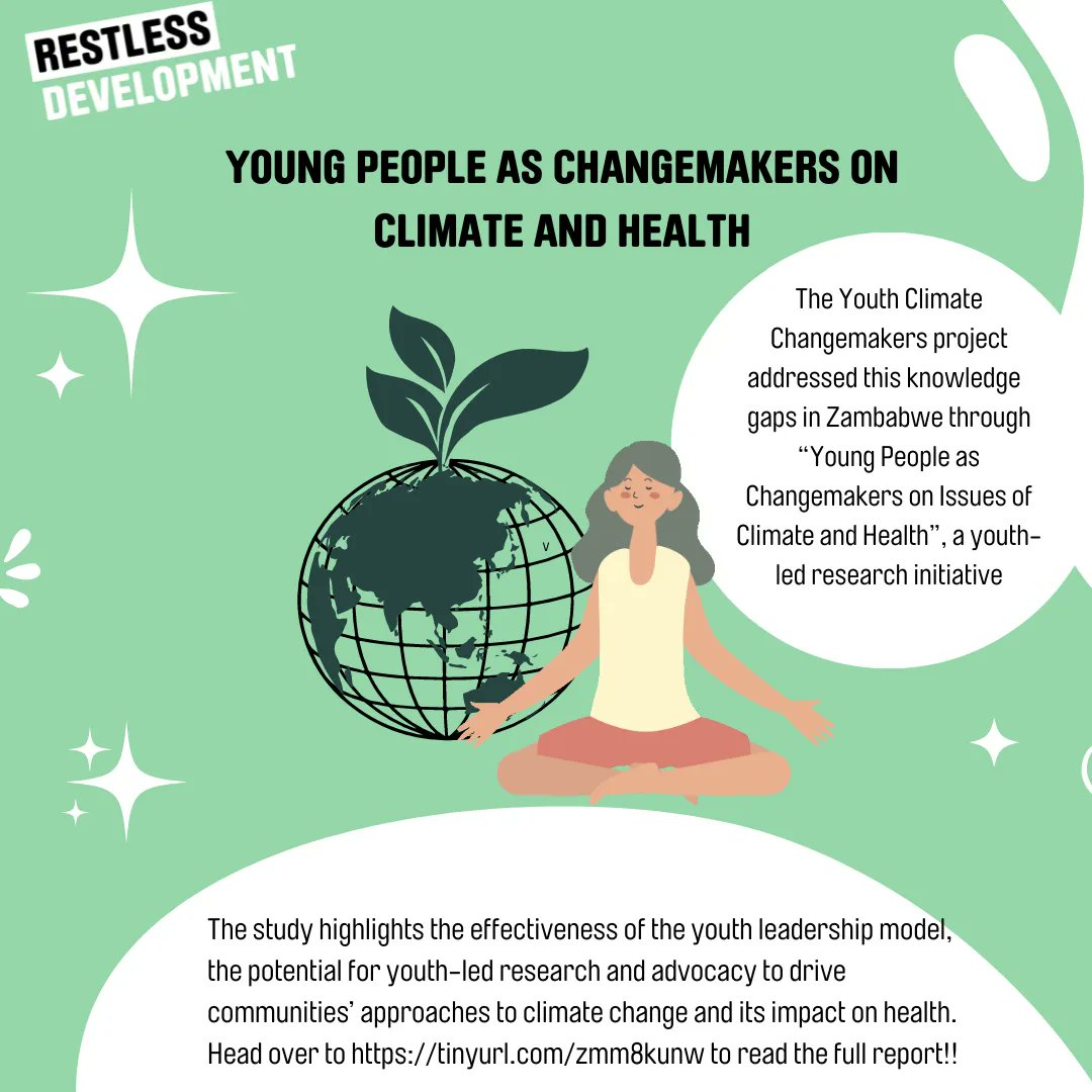 Head over to buff.ly/3WRYh1m to read the latest report about how the Youth Climate Changermakers project is helping community members build their climate and health knowledge in Zimbabwe!!

#YouthPower #advocacy #young #activism #climatechange #climate #health