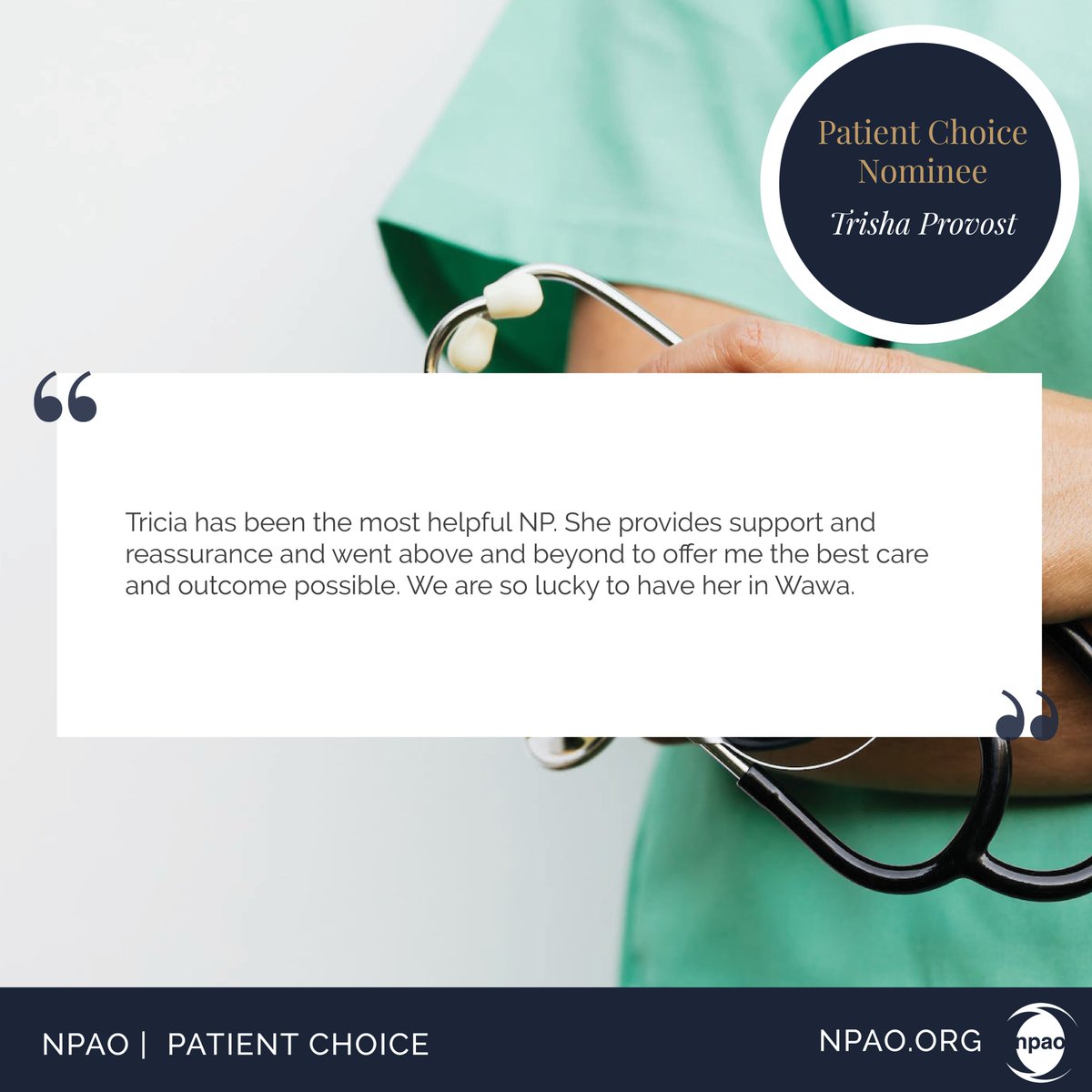 NPAOntario's tweet photo. What qualities do you look for in your healthcare provider? #NPs bring nursing compassion & clinical capabilities to keep you & your family healthy.
Learn more about Nurse Practitioners by visiting https://t.co/sbWcLhC5pu
#NPweek2022 #NPweek #NPAO #NPimpact #PatientChoice https://t.co/QX4koVKt1m