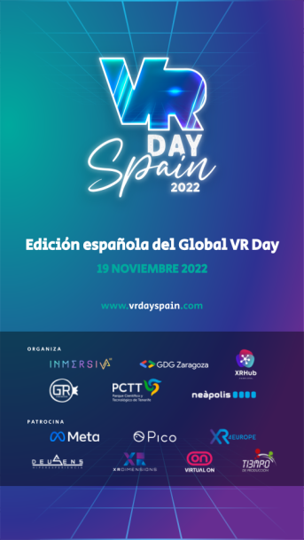📢Vuelve el #VRDaySpain📢 Un evento donde hablaremos de #RealidadVirtual en todas sus facetas...
🗓️ 19 noviembre 
⏰ 10:00 a 14:00
👉vrdayspain.com
Organiza <a href="/inmersivaxr/">INMERSIVAˣᴿ</a> <a href="/neapolisvng/">Neàpolis VNG</a> <a href="/GDGZaragoza/">GDG Zaragoza</a>
<a href="/GRinteractiva/">Granada Interactiva</a> <a href="/PCTTenerife/">Parque Científico y Tecnológico de Tenerife</a> y nosotros!!!
 ¡No te lo pierdas!