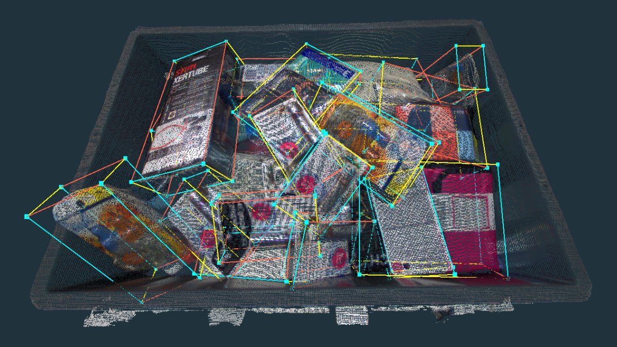 CovariantAI's tweet image. (1/2) We break down our team&apos;s recently published paper on navigating uncertain scenarios when it comes to 3D Bounding Boxes – the imaginary boxes our vision system uses for object detection in a tote. Read more: covariant.ai/news/research-…