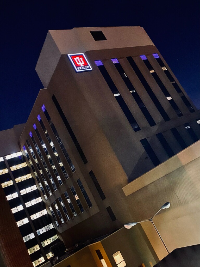 IU Health Ball is lit up purple in honor of #PrematurityAwarenessMonth. 
As a Neonatal Level III and Perinatal Obstetric Level III hospital, it joins organizations around the world to raise awareness and educate parents about premature birth and the factors that contribute to it.