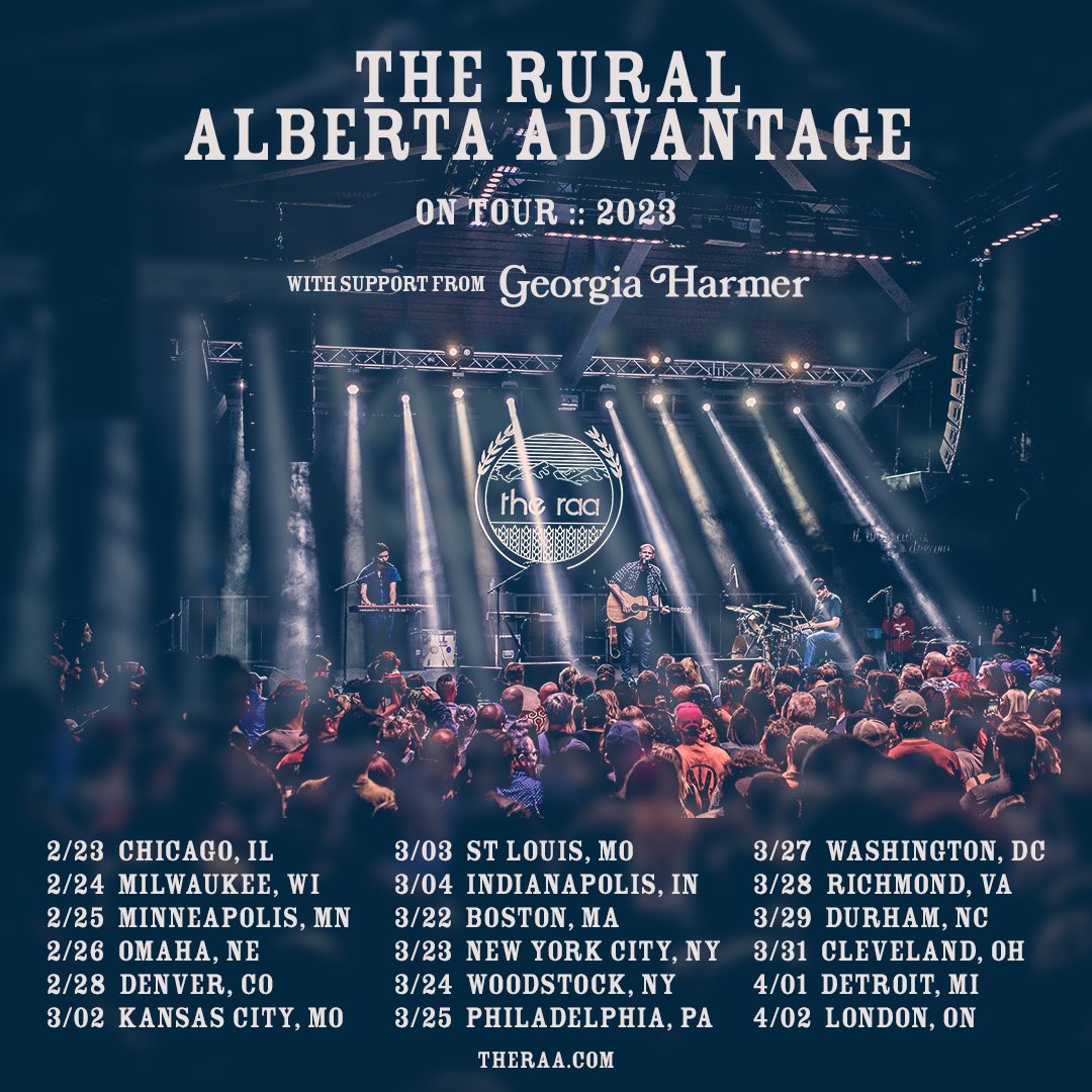 saddlecreek's tweet photo. just announced :) 2023 NA @ruralalberta shows! with support from georgia harmer ~

—— tickets on sale friday at https://t.co/QvKzhAciHd https://t.co/81q5gi5BEO