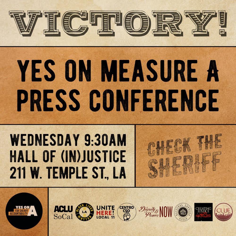 💥 TOMORROW— Measure A victory!! This is for all of the impacted families who have led the fight for LASD accountability. See you at 9:30am 💥