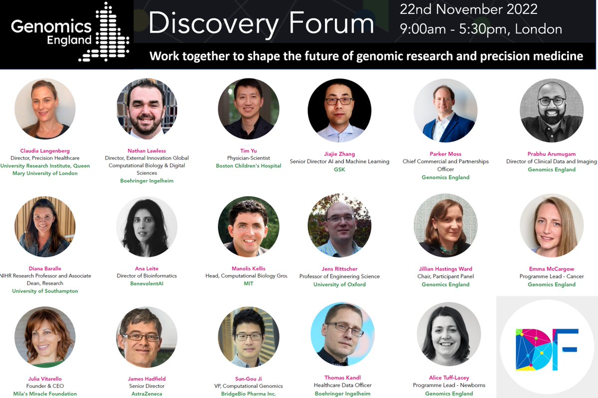 Manolis Kellis (@manoliskellis) on Twitter photo Excited to visit #UK next week for <a href="/GenomicsEngland/">Genomics England</a>'s annual #DiscoveryForum bringing industry, government, healthcare, academia with the goal of shaping the future of #PrecisionMedicine and #Genomics.
Ping me if you're in town to meet up!
Register here: discovery-forum.co.uk Excited to visit #UK next week for <a href="/GenomicsEngland/">Genomics England</a>'s annual #DiscoveryForum bringing industry, government, healthcare, academia with the goal of shaping the future of #PrecisionMedicine and #Genomics.
Ping me if you're in town to meet up!
Register here: discovery-forum.co.uk