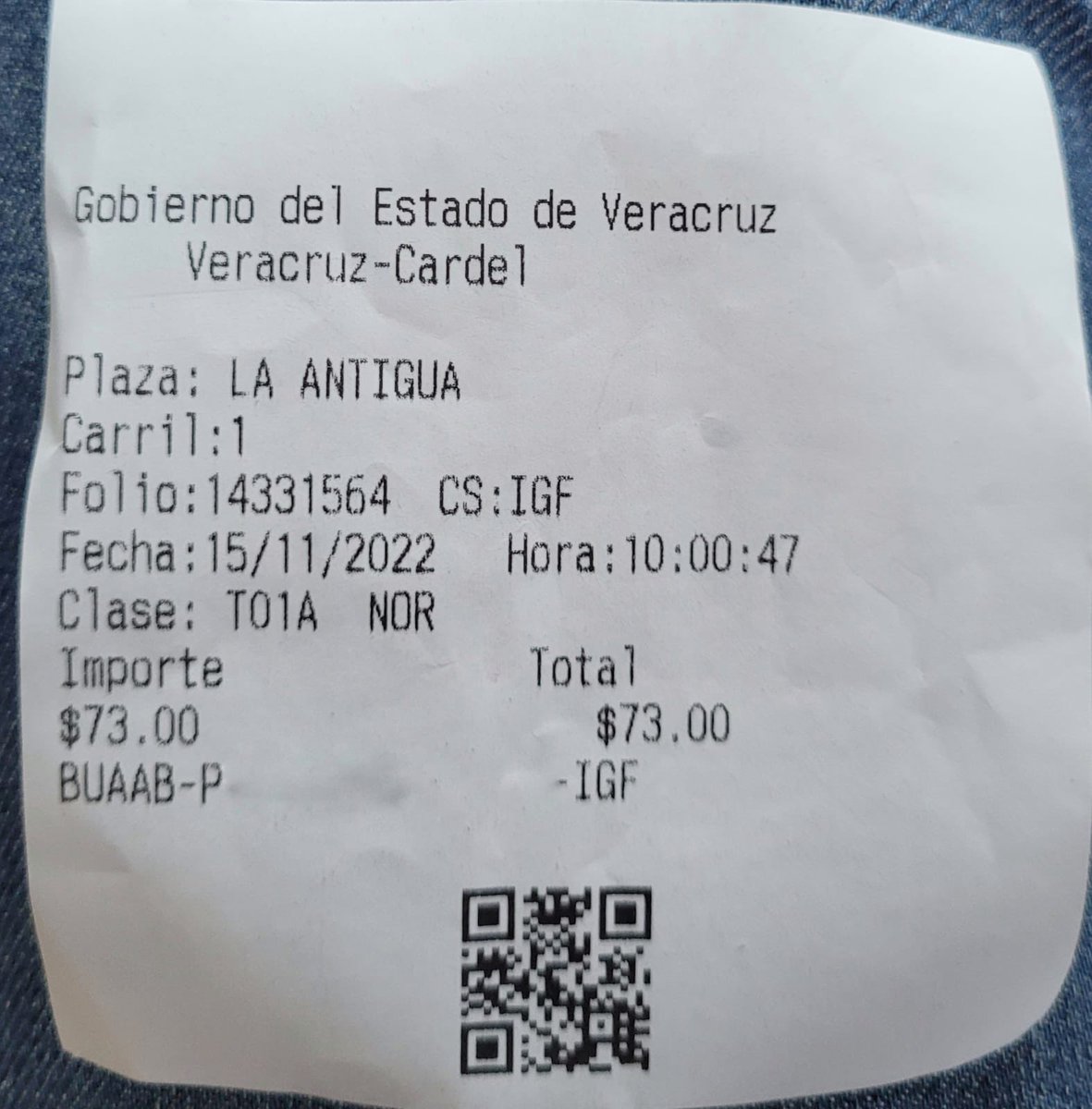 JorgeFaibre's tweet image. Tómala. De 65 a 73 pesos el incremento en la caseta de La Antigua, para que tomen nota.