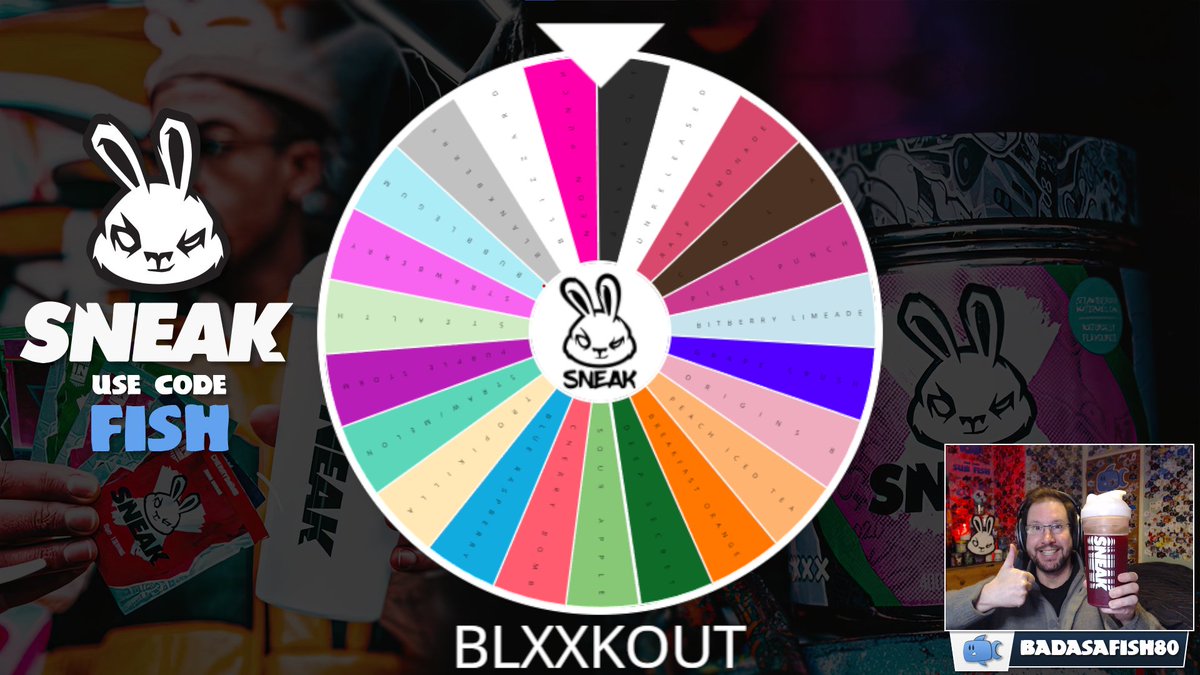 Badasafish80's tweet image. Today&apos;s Sneak Wheel spin gave us the gift of BLXXKOUT!!!!

Grab your Sneak @ sneakenergy.com and be sure to use code FISH but only if you wish!

#sneak #sneakenergy #codefish #blxxkout