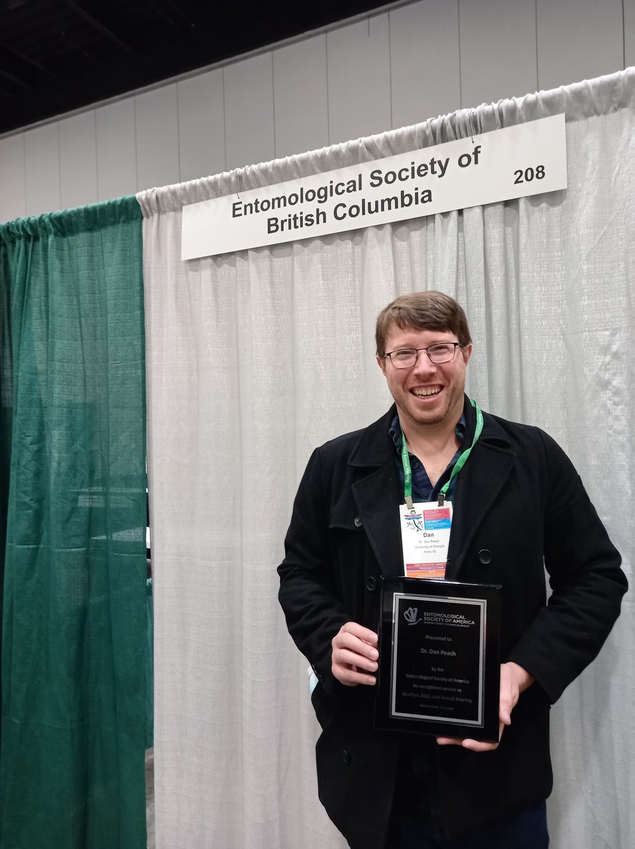 We also want to shout out <a href="/DanPeach3/">Dan Peach</a> and his award from <a href="/EntsocAmerica/">Entomological Society of America</a> for exceptional service as co-chair for #EntSoc22!