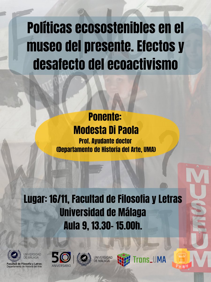 En <a href="/PtrimonioHerido/">Patrimonio Herido</a> y <a href="/TransUma/">TransUMA</a> queremos contribuir al debate aportando formas alternativas de acción que nos permitan conciliar la protección del planeta y la protección de nuestra herencia cultural. Si te interesa y estás en @infouma, te esperamos mañana 16 de noviembre.