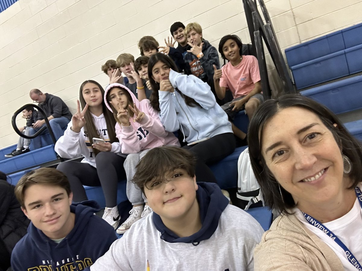 Good cheering section here for the boys basketball game vs Wilmette #WeAreD34 <a href="/AtteaSchool/">Attea Middle School</a>