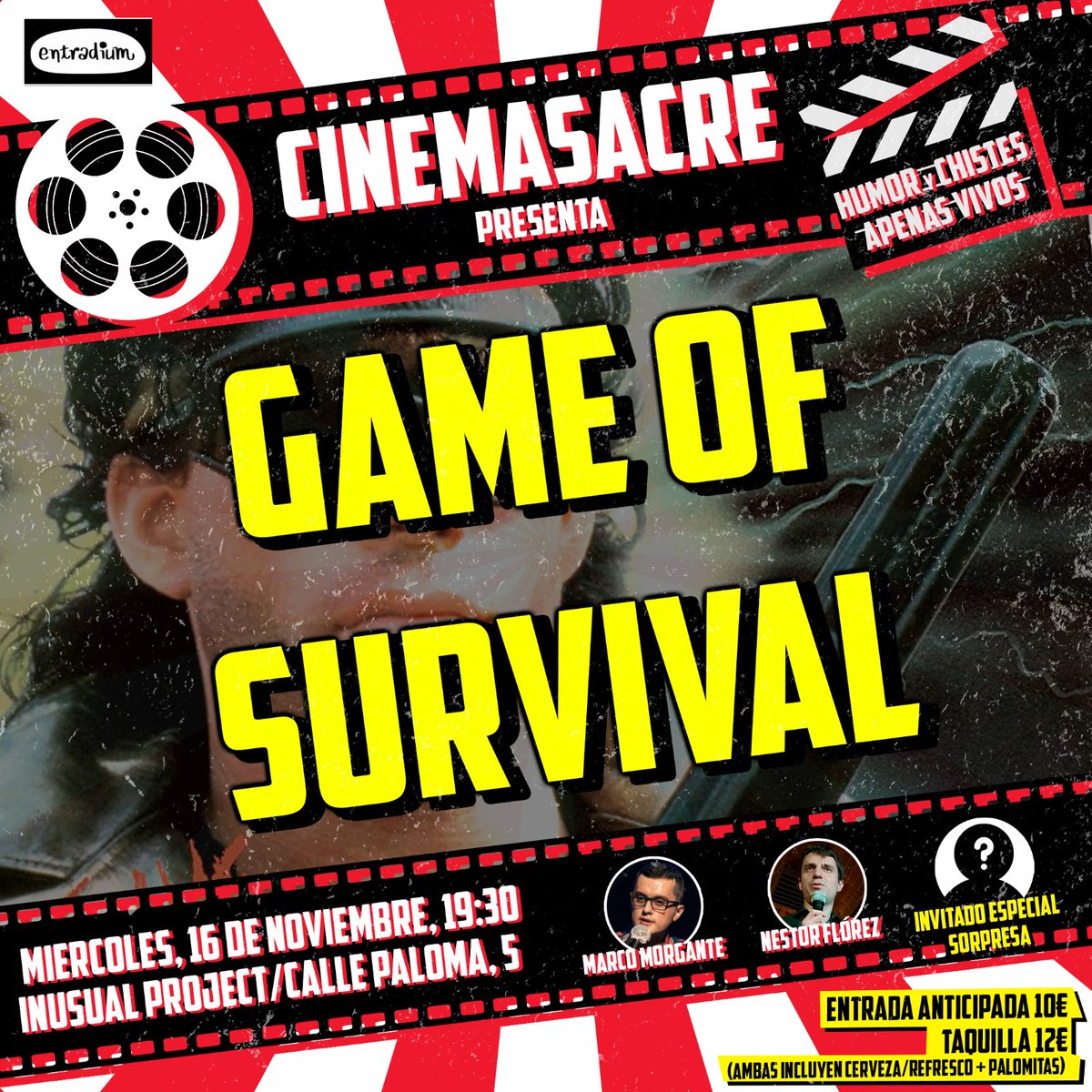 CINEMASACRE's tweet photo. Mañana a las 20:00 ¡obra maestra del cine!
Con Marco Morgante, @nestoroide y de incauta invitada @IreneIrelanda 

Hay 2 tipos de entrada:
- Normal: bebida, cerveza y palomitas por 10€
- Especial: entrada + caja sorpresa por 469.659,50€

COMPRA YA aquí:
https://t.co/Mpsb6eqeJH https://t.co/vXvDJi8N9d