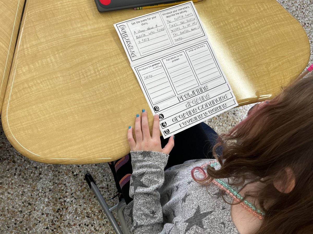 MsJordan_3's tweet photo. Starting to write our own fictional narratives. Working to publish a class book! 😁 @AlantonAstros @SeeDotWilson https://t.co/25PbWmXDq5