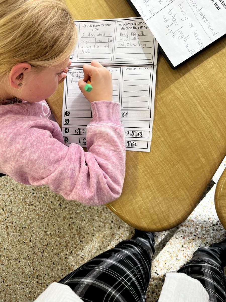 MsJordan_3's tweet photo. Starting to write our own fictional narratives. Working to publish a class book! 😁 @AlantonAstros @SeeDotWilson https://t.co/25PbWmXDq5