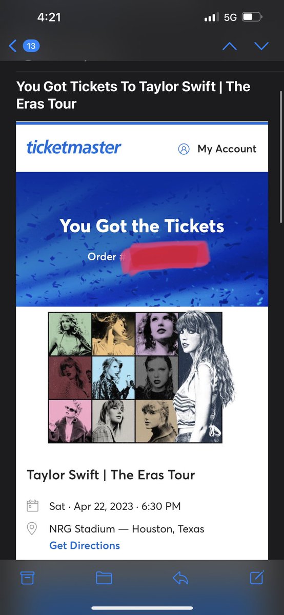 bailerose22's tweet photo. #TSTheErasTour ON MY BIRTHDAY🥳🥺😭 See you in 158 days, @taylornation13 !!!!!!!!!! https://t.co/kj3M89c91u