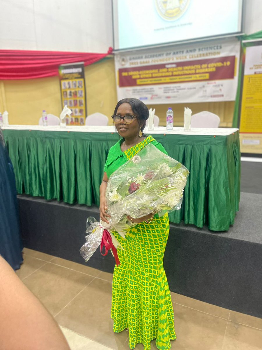Heartfelt congratulations to Prof. Dorothy Yeboah-Manu @DorothyYeboahM1 Professor of Microbiology and Director @NMIMR_UG on your induction to the Ghana Academy of Arts and Sciences @GAASGhana fellowship programme. Ayekoo!! on your well-deserved success.