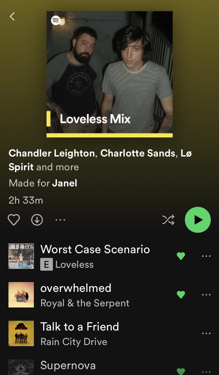 Love that Spotify has a “Loveless Mix”for me to listen to. 🤍 <a href="/thisisloveless/">loveless</a> <a href="/DJswampdaddy/">swamp dad 🇱🇧</a> <a href="/juliancomeau/">julian from loveless</a>